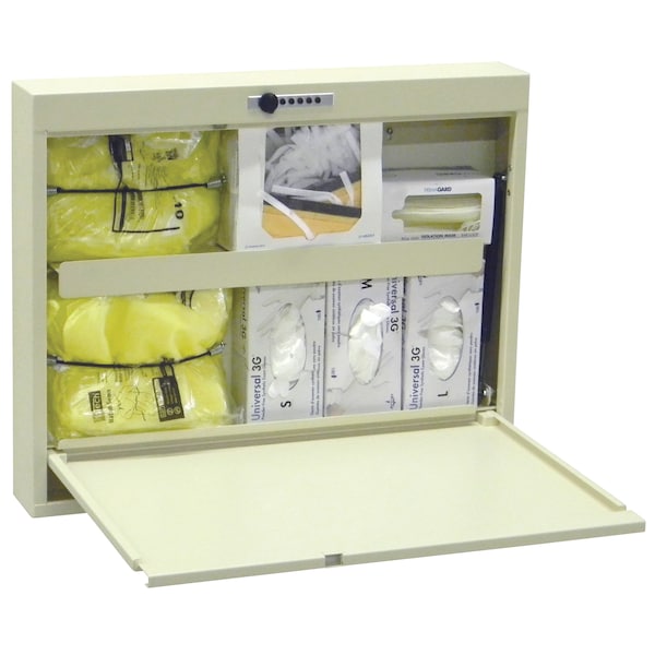 Omnimed Isolation Wall Desk Self Close in Beige (25.5"H X 30"W X 4.5"D) 291509 - main